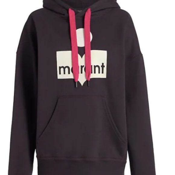 Isabel Marant Étoile Mansel Drawstring Logo Hoodie - Picture 1 of 5